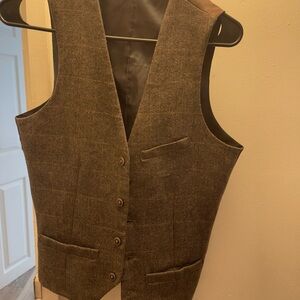 Brown Tweed Vest